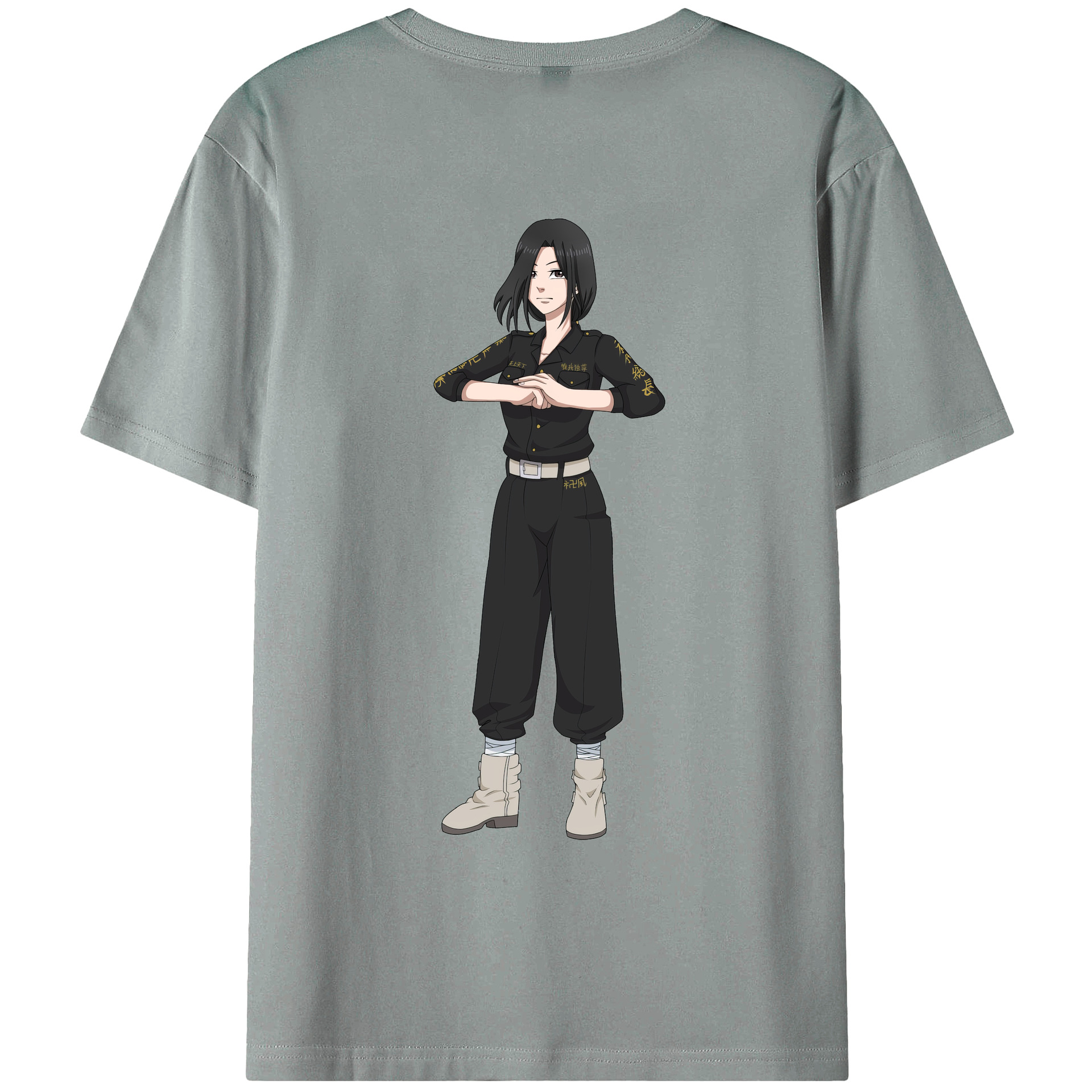 （画像用） 東京リベンジャーズ Tokyo Revengers 綿100％ メンズ半袖Tシャツ（バックプリント） 通気性